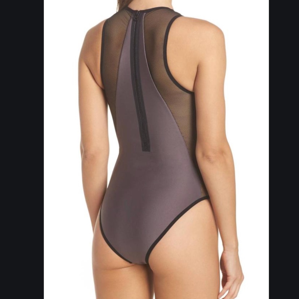 Ultracor Taupe High Tide One-piece Bathing suit, L
